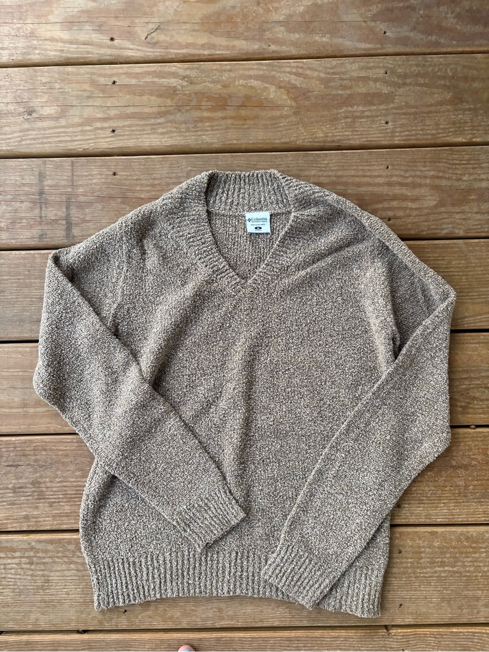 Columbia Men's Taupe V-Neck Sweater